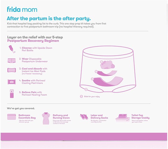 Fridamom Hospital Kit - Labor and Delivery & Postpartum Recovery Kit image number 2
